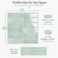 thumbnail image 6 of ABCISI 10-Sheet Peel and Stick Backsplash Tile, 12 x 12-Inch Light Green 3D Subway Wall Panels, Self-Adhesive Vinyl Tiles for Kitchen, Bathroom, Laundry Room and Camper, Light Green, 6 of 7