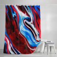thumbnail image 5 of Shower Curtains for Bathroom-72"x72",Red Blue Marble Texture Pattern Waterproof Bath Curtain Grommet Shower Curtain Set with Hooks,, 5 of 9