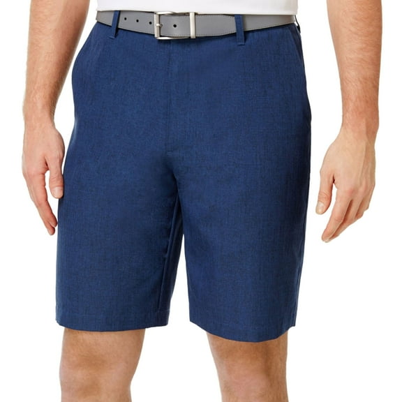 Greg Norman Mens Heathered Casual Walking Shorts, Blue, 30