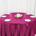 thumbnail image 4 of BalsaCircle 120" Sequin Round Tablecloth Fuchsia, 4 of 8