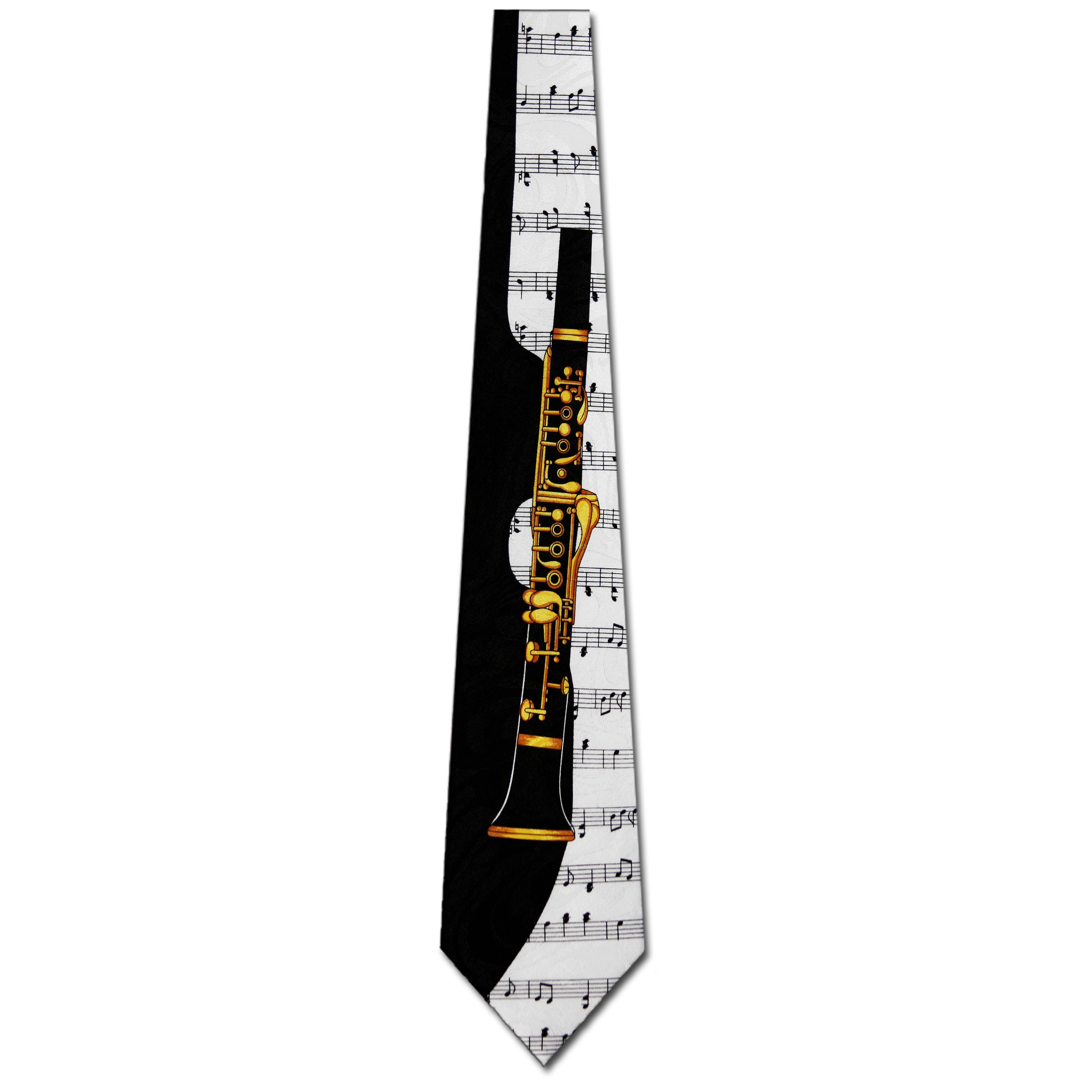 Clarinet And Notes Necktie Mens Tie by Steven Harr 