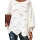 thumbnail image 3 of Suéter de Talla Grande para Mujer, Informal, de Cuello Redondo, Holgado, Estilo Cómodo. XXL, 3 of 7
