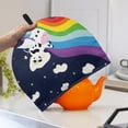 thumbnail image 2 of HELLHERO Teapot Dust Cover Keep Warm Waterproof Keep Warm Polyester Cavcas Tea Cozies Covers Cow, 2 of 6