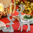 thumbnail image 6 of HCBY 2 Pieces Resin Reindeer Sculpture Deer Statue Home Office Desk Decor, 6 of 9