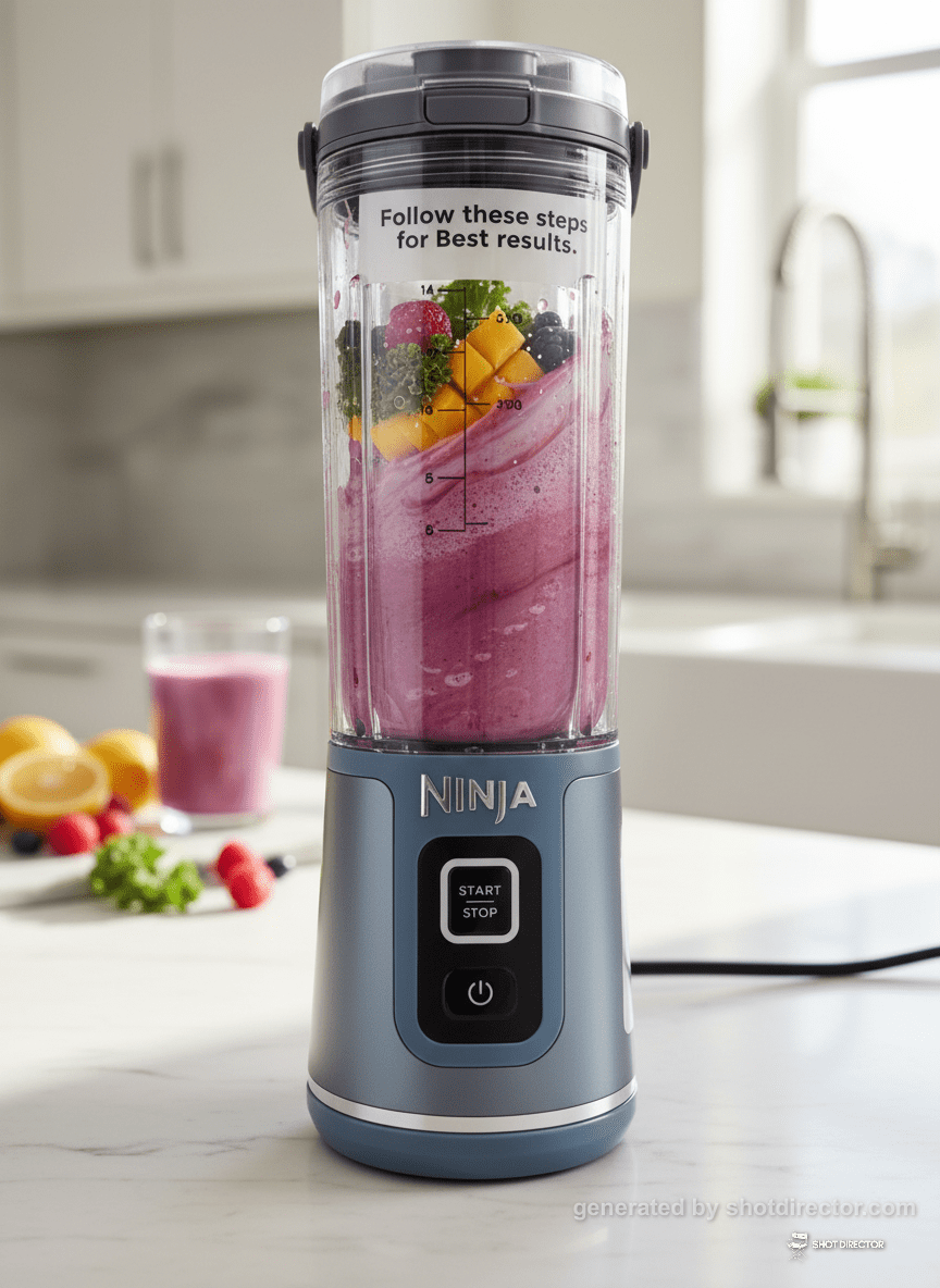 Restored Ninja Blast Portable Cordless Blender, 18oz USB-C Rechargeable Smoothie Maker for Shakes, Frozen Fruit & Ice – Travel, Gym, Office, On-The-Go –SILVER/NAVY(Model BC155SNV) (Refurbished)