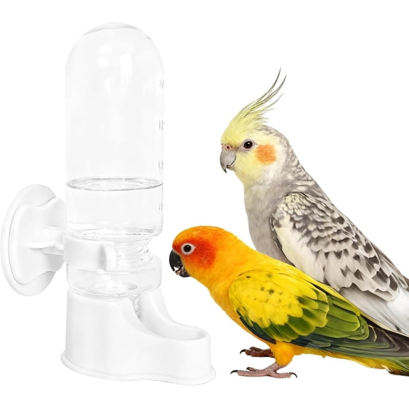 ACDANC Bird Water Dispenser for Cage, 3.7 FL OZ, Automatic Bird Water Feeder ABS Suspended Parrot Cage Food Bowl Drinker, for Parakeet, Cockatiel, Budgie, Conure, Lovebirds