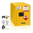 thumbnail image 3 of Yellow Combustible Storage Cabinet, 18.11 Inch Depth, Directional Ventilation Ports, Chemical Safety Cabinet, OSHA Approved Unit, Home Garage, Paint Manufacturer, Facility, 3 of 9