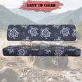 thumbnail image 4 of ZIATUBLES 2-Pack Waterproof UTV Seat Covers for Kawasaki Mule (2001-2023, 2025), Scratch Wear Resistance Front Seat Protective Set with Easy Installation, Turtle Dark Blue Print, 4 of 8