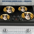 thumbnail image 5 of Electric Stove Burner Covers,4 Pcs Round Gas Burner Cover,8 and 10 Inch,Border Collie in Sunflower Field Watercolor, 5 of 7