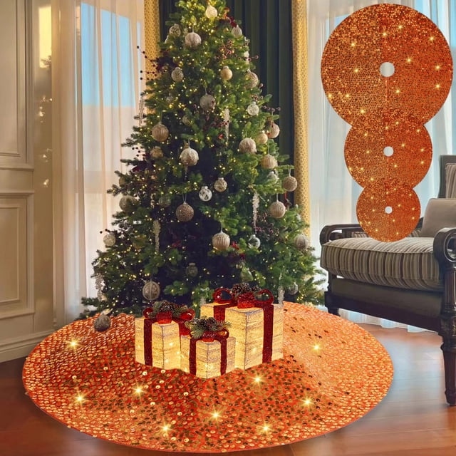 Fiudx Falda para Árbol de Navidad, Diseño de Copos de Nieve Brillantes, Tela Suave y Cómoda, Perfecta para Decorar La Base Del Árbol, Decoración Navideña Versátil, Fácil Mantenimiento, Tamaños de 45