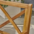 thumbnail image 6 of GDF Studio Lemyra Outdoor Acacia Wood 5 Piece Dining Set with Cushions, Teak and Green, 6 of 10