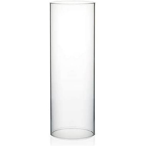 WGVI Hurricane Candle Holder Sleeve, Wide 4", Height 12", Clear Glass