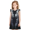 thumbnail image 1 of Fotbe Elegant Feathered Floral Wings Vestido de Dormir para Niñas de 3 a 10 Años, Mangas Cortas, Estilo Princesa, Pijama Camisón con Mangas Voladas-XX-Large, 1 of 6