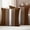 SaddleBrown, variant on Brown White Stripe Outdoor Waterproof Pillow Covers, Modern Rustic Vertical Striped Decorative Square Throw Pillowcase Sofa Cushion Sham for Patio/Couch/Chair, 24"x24" 2 Pack