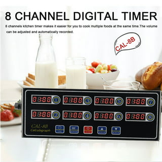S2SQURE 4-Channel Commercial Kitchen Timer Restaurant Timers Professional  for Food Cooking Fryer Bakery Loud Stainless Steel