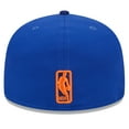 thumbnail image 4 of Men's New Era Blue New York Knicks  Rally Drive Checkerboard 59FIFTY Crown Fitted Hat, 4 of 6