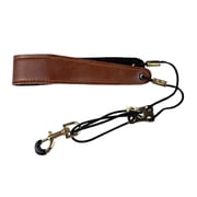 Saxophone Strap PU Leather Comfortable Convenient Wide Metal Swivel Snap Hook Alto Saxophones Strap Saxophone Instrument for Alto Tenor Sax Brown