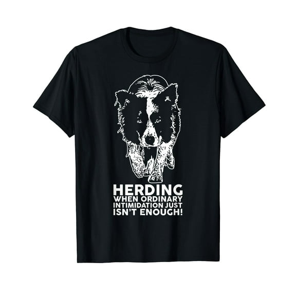Border Collie Funny Herding Breed Shirt Black T-Shirt