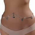 thumbnail image 1 of Bodiy Cadena de cristal para el ombligo con anillo para el ombligo, cadenas brillantes para la cintura, cadena para el cuerpo, joyería de bikini para mujeres y niñas (2), 1 of 5