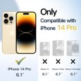 thumbnail image 2 of JETech Case for iPhone 14 Pro 6.1-Inch, Shockproof Phone Bumper Cover, Solid Color Matte TPU Frame, Anti-Scratch Clear Back (Gold), 2 of 6