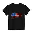 thumbnail image 4 of TOWED22 Girls 4th of July Shirts Kids Short Sleeve T-Shirts American Flag Graphic Tees Patriotic Tops(Black,11-12 Y), 4 of 4