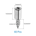 thumbnail image 2 of 60 Piezas Soportes de Estante de Tornillo, Clavos de Estante de Metal con Tornillos Autoperforantes para Soporte de Laminado de Gabinete (Tono Plateado), 2 of 6