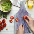 thumbnail image 3 of Flower Cutting Board, Dreamy Tree Body View Cloudy Details Love and Affection Valentines Inspired Motif, Decorative Tempered Glass Cutting and Serving Board, Wine Bottle Shape, Purple, by Ambesonne, 3 of 5