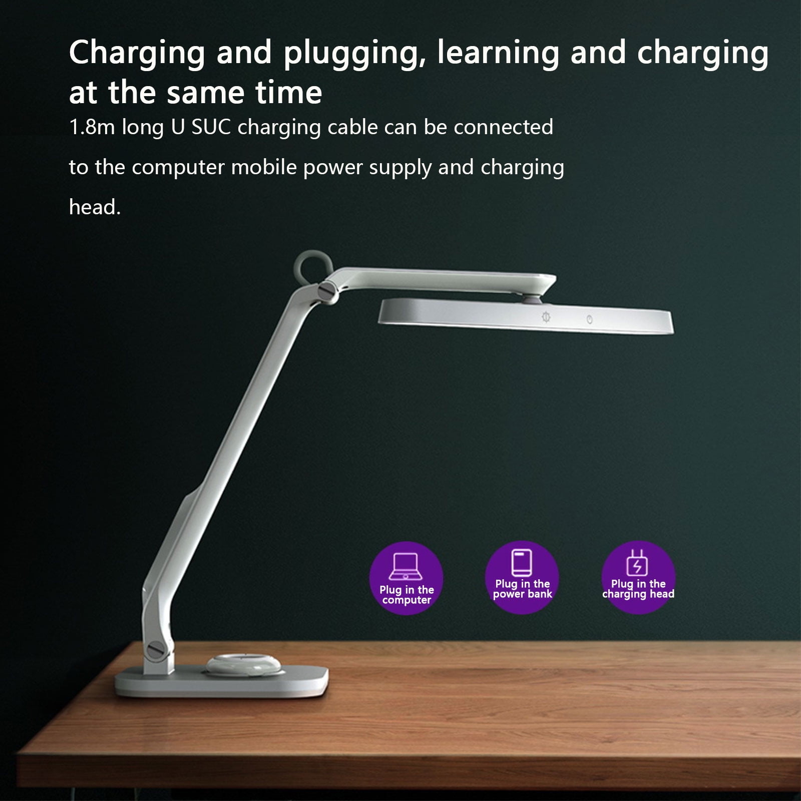 Vikakiooze Desk Lamp Bedside Table Lamp With 2 Usb Charging Portsh