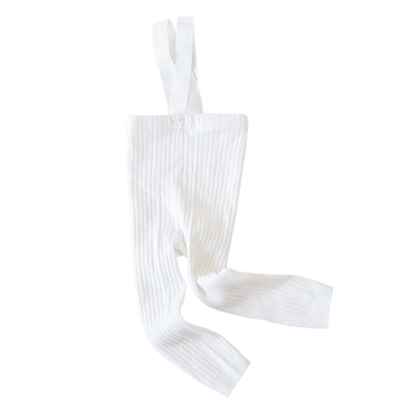 TGPMGRZ Ribbed Knit Tights Suspender Footless Leggings Soft Stretchy Cotton Stocking Pants for Toddler