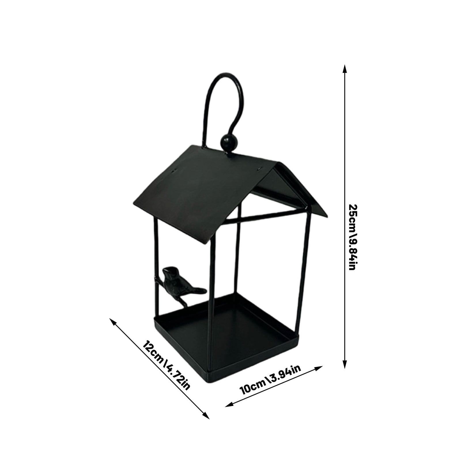 Bird Feeder, Metal House Shape Wild Bird Feeding Station, Outdoor Garden Yard Decor For Attracting Sparrows Finches Blackbirds (1Pc)