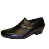 Climate X TS502 Mens Black Leather Slip On Cuban Heel Dress Shoes