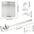 thumbnail image 3 of Transparent Sealing Wax Beads White Wax Seal Beads Kit with 2pcs Candle 1pc Melting Spoon for Wax Seal Stamp for Wedding Invitations Letter Envelopes Packaging Crafts Card(Packed in Can) White, 3 of 7