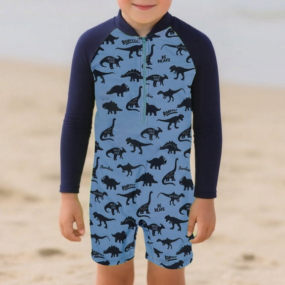Hifoo Child Swimwear Kids Boys Sun Swimsuit With Rash Guard Toddler Youth Comfortable Swim Sets Classic Vacation Pool Beach Summer Bathing Suit