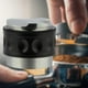 thumbnail image 5 of Distribuidor de café, distribuidor de espresso, nivelador de café de doble cabezal ajustable 53 mm Negro, 5 of 9