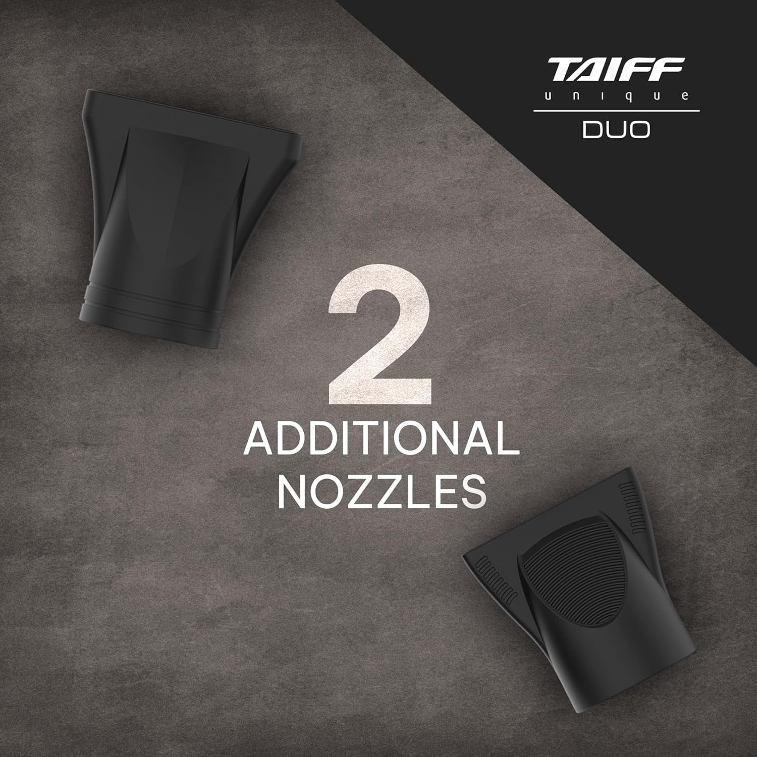 Taiff Unique Duo Professional Hair Dryer – 127V | 1875W Power | AC Motor | Tourmaline + Ionic & Ceramic Technology | Titanium Elements | 2 Concentrator Nozzles (Orange)