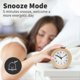 thumbnail image 4 of Wooden Analog Alarm Clock with Snooze, Night Light, and Silent Non-Ticking Feature for Bedroom or Office Use, 4 of 5
