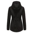 thumbnail image 4 of Women's Hooded Corduroy Cotton Coat with Fleece Lining, Mid-length Thickened Warm Winter Parka, Black, Size L, 4 of 5