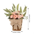 thumbnail image 3 of Beppter Wreath,1X Garland,Garland Pink,Spring Leaf Peony Flower Basket Wreath Simulation Flower Rattan Basket Door Basket Door Hanging Decorative Wall Hanging Border Hot Flowers, 3 of 9