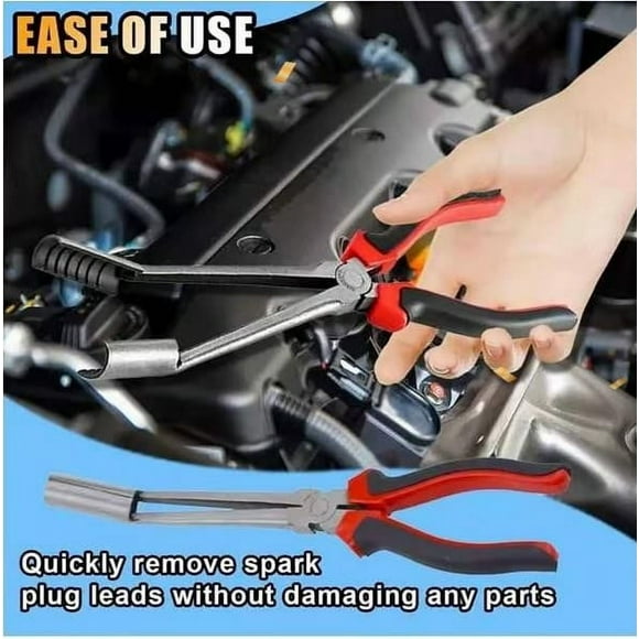 QIPOPIQ Car Spark Plug Wire Removal Pliers Tool, High Voltage Wire Clamp Spark Plug Wire Removal Pliers