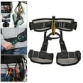 thumbnail image 3 of harayaa Adjustable Half Body Harnesses Thickness Reinforced Climbing Harness for Caving, Rock Climbing, Rappelling, Tree Fall Waist Safety Belts , Black L 780kg Large, 3 of 9