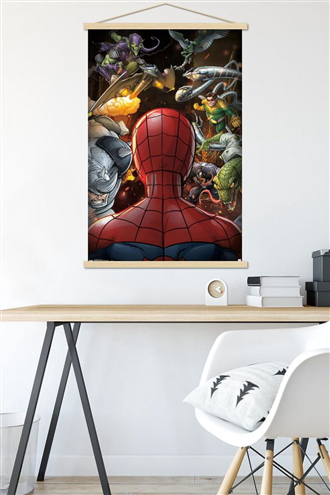 Marvel Comics - Spider-Man - VIllains Wall Poster with Magnetic Frame, 22.375" x 34"