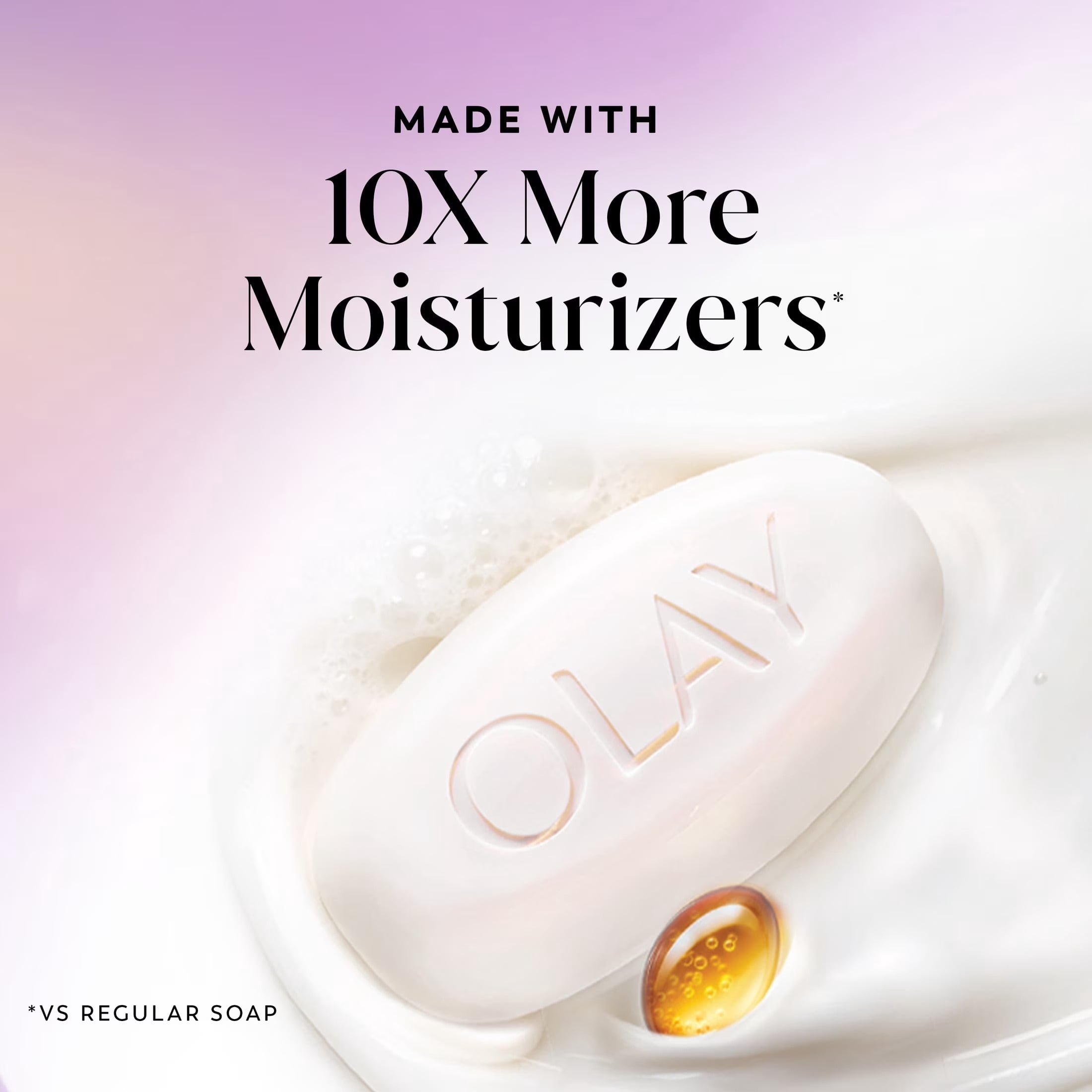 Olay Ultra Moisture Age Defy Beauty Bar with Vitamin E, Vitamin B3 and Moisturizers, 3.75oz, 8 Count