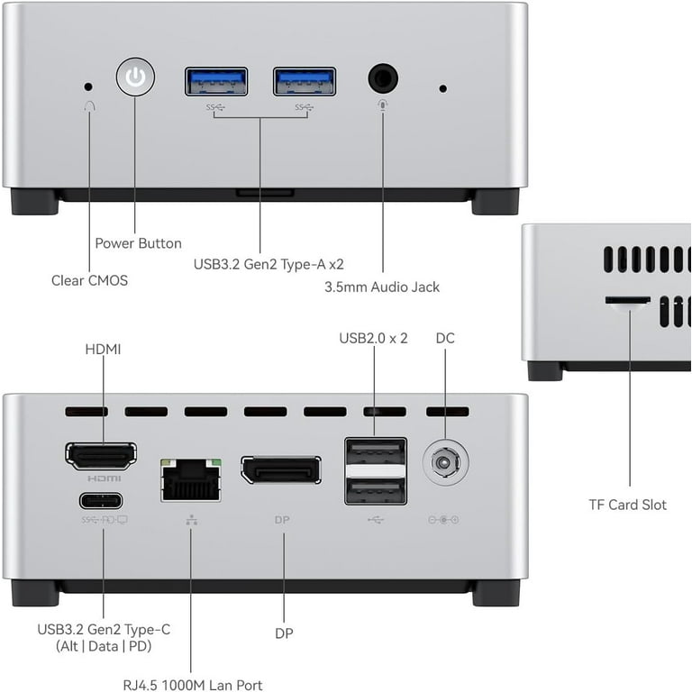 MINISFORUM UN100L Mini PC 12th Gen Alder Lake N100(up to 3.4GHz 