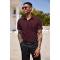 thumbnail image 3 of COOFANDY Dress Shirts for Men Summer Short Sleeve Light Weight Collared Formal Business Meeting Shirts with Pocket, 3 of 5