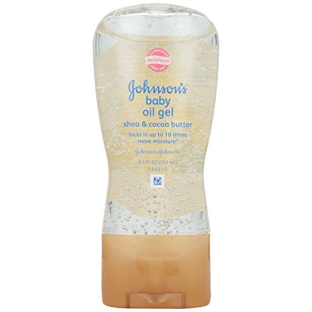 5 Pack Johnson's Baby Oil Gel Shea & Cocoa Butter 6.5oz Each