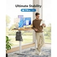 thumbnail image 2 of Kyspho 60" x 24" One Piece Electric Standing Desk, Height Adjustable Computer Desk with 4 Height Memory Settings, Sit Stand up Desk for Home Office, Light Brown, 2 of 7
