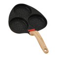 thumbnail image 3 of Sartén antiadherente, sartén para huevos, olla para carne, freidora de aceite, olla para cocinar patatas fritas, cocina multiusos práctica, sartén par 3 agujeros, 3 of 8