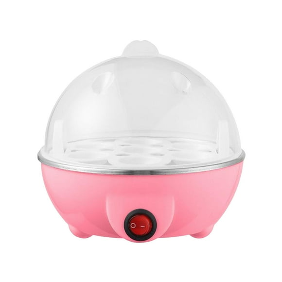 Hervidores de huevos eléctricos Gadget de cocina visible multifuncional Apagado automático transparente Cocina de huevos práctica para el hogar Camping Dormitorio Oficina 1 nivel rosa Macarena cocedor de huevos