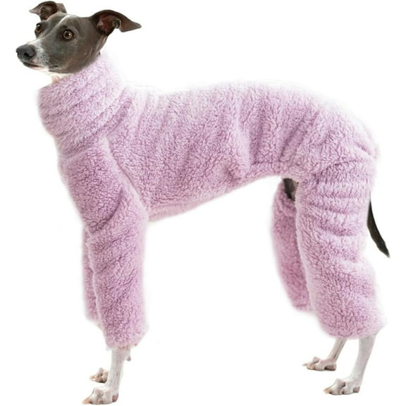 HQREA Winter Italian Greyhound Pajamas Fleece Warm Dog Jumpsuit Pet Sweater for Whippet