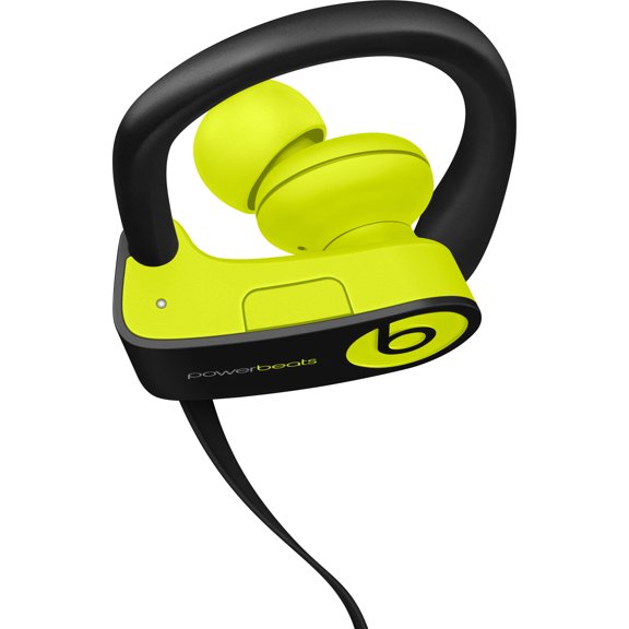 Pre-Owned Used Apple Beats Powerbeats3 Wireless Shock Yellow In Ear Headphones MNN02LL/A